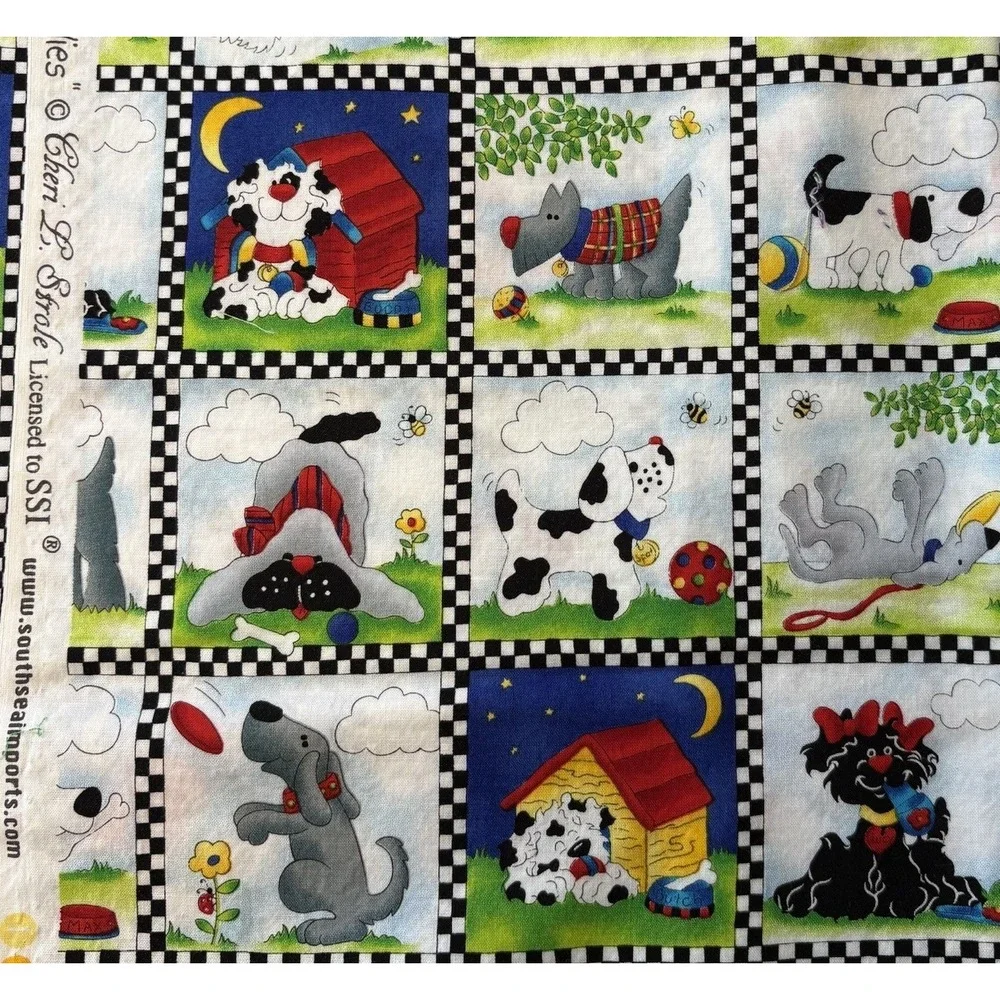 Bow Wow Buddies Cheryl L Strole Fabric Remnant 41